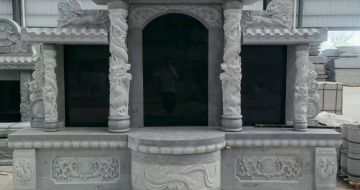 铁岭 芝麻灰高档墓碑，土墓，可定制