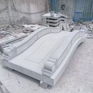 铁岭 芝麻灰花岗岩园林景观 小石桥