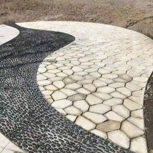 铁岭 黄金麻冰裂缝室外铺装效果完美展示