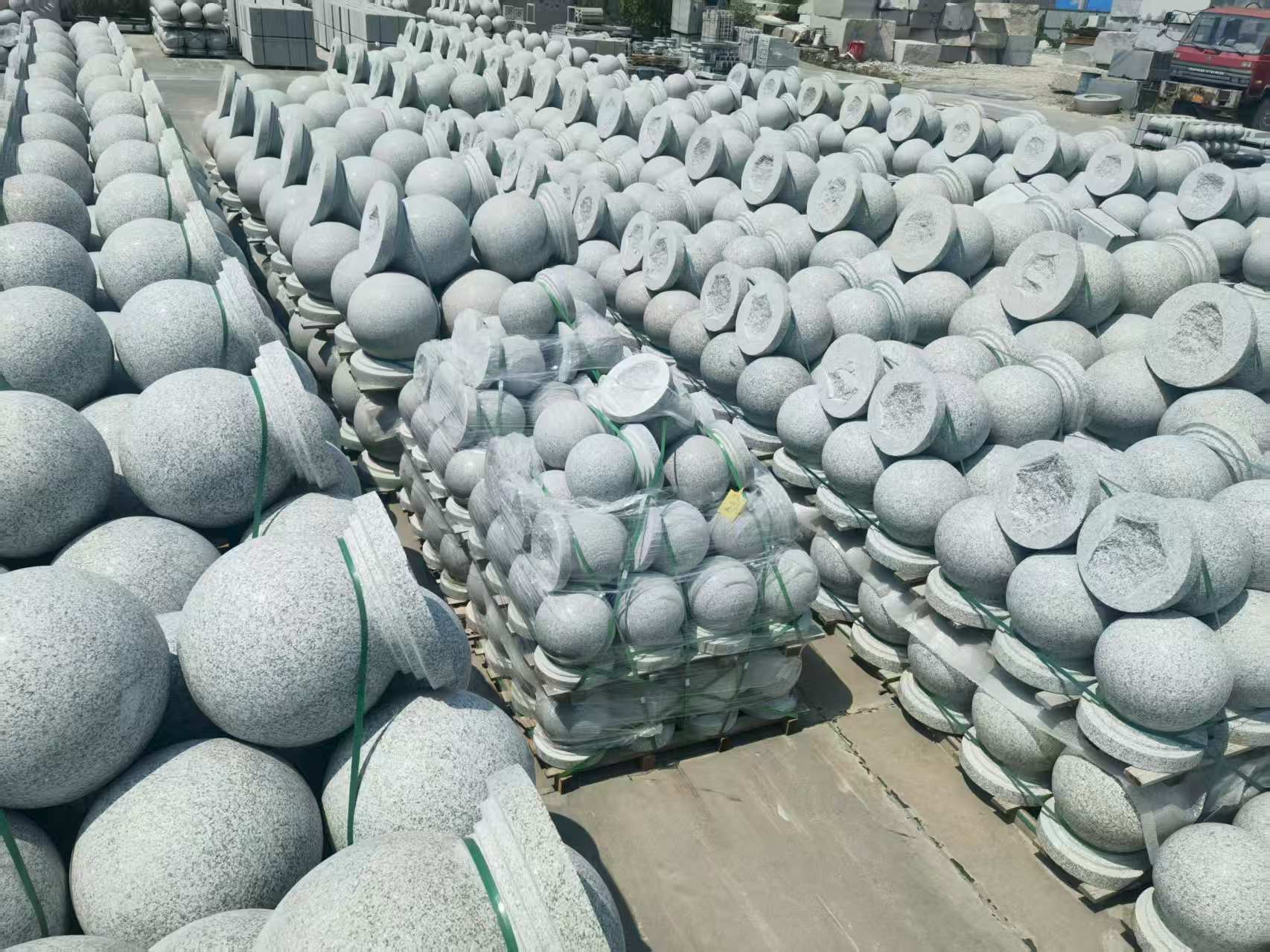 铁岭 花岗岩实心圆球，石球，挡车球，挡车石，车止石，路障石。