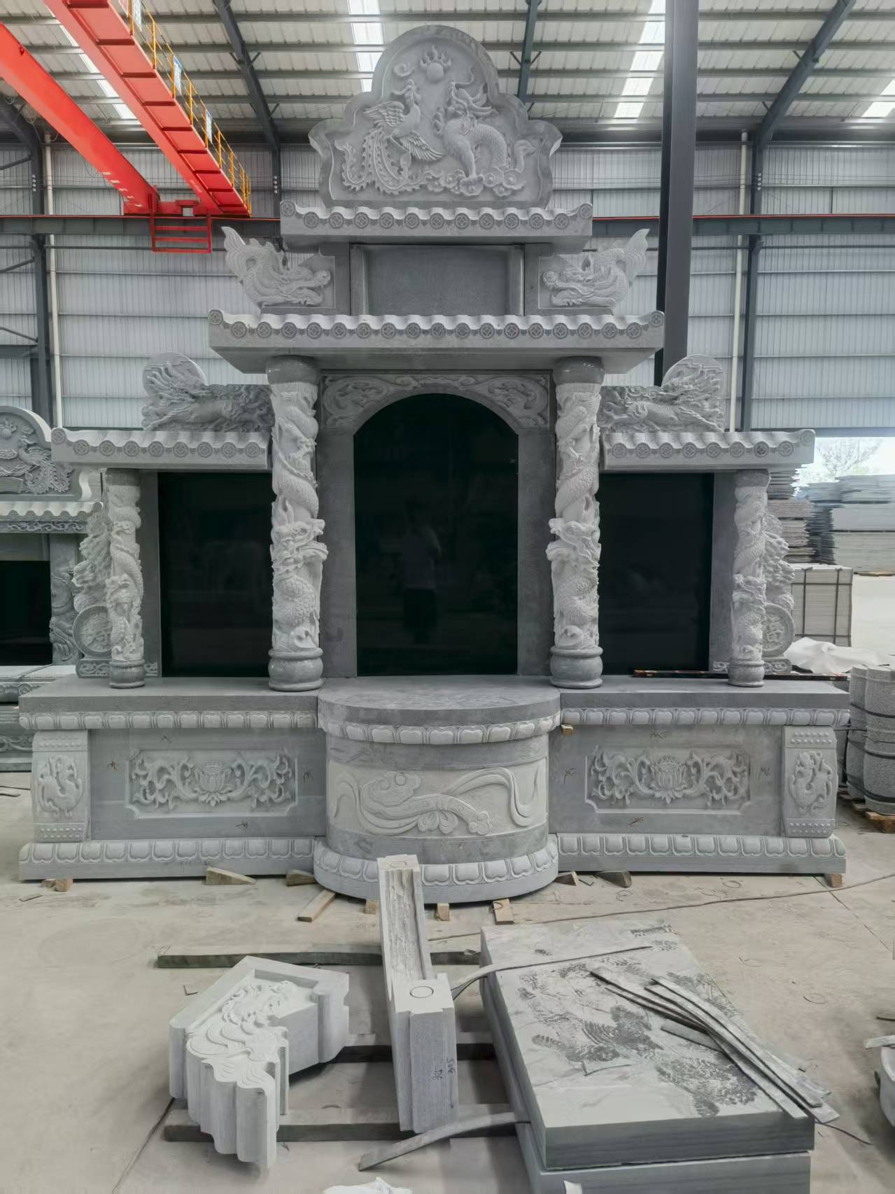 铁岭 芝麻灰高档墓碑，土墓，可定制