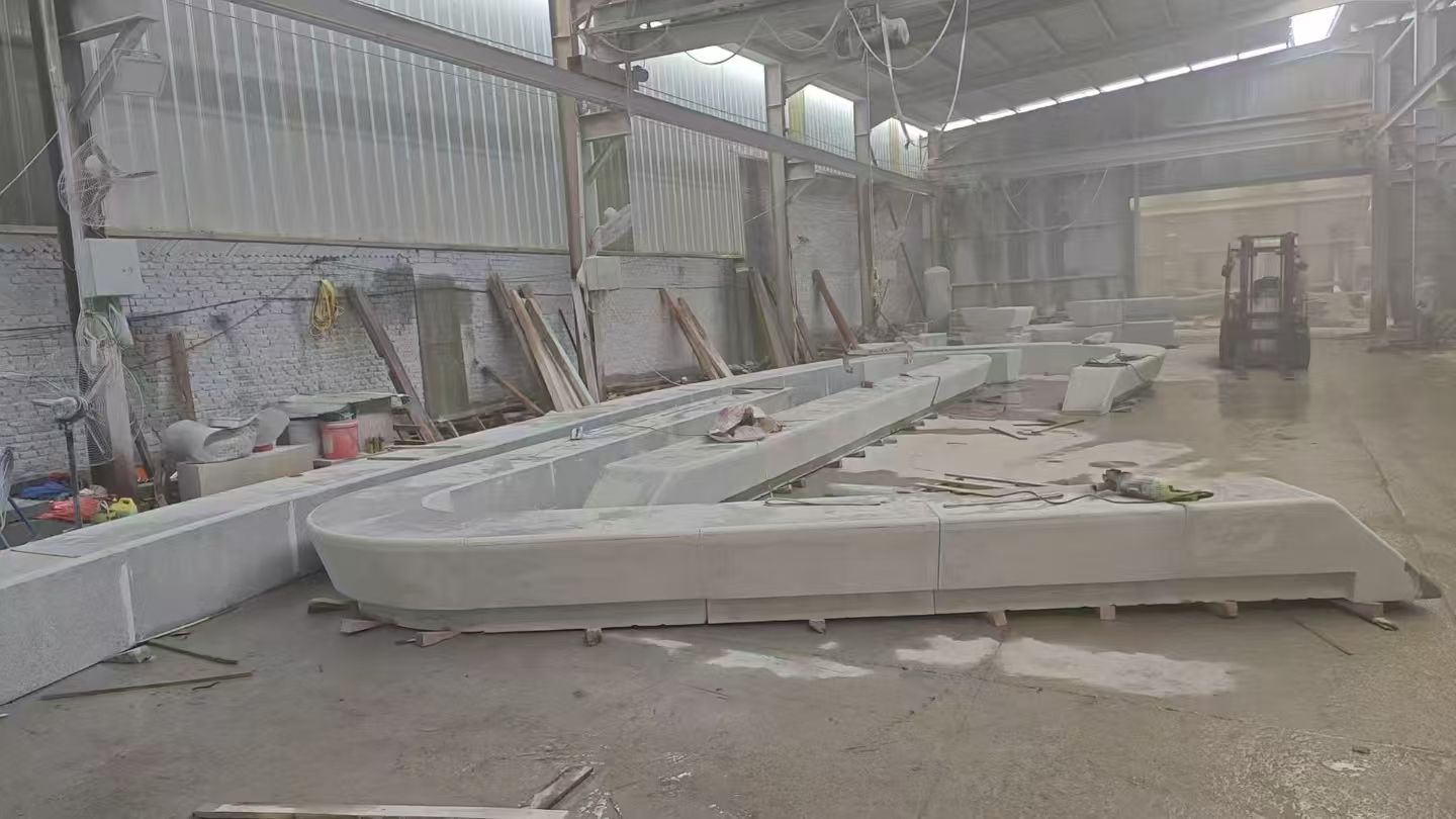 铁岭 花岗岩整石坐凳拼装